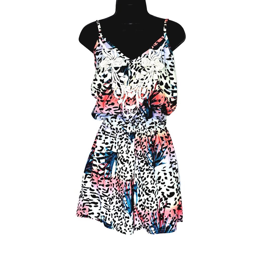 Women's Animal Print Romper Size XL